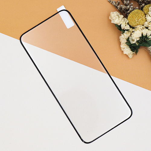 Защитное стекло на TECNO Spark 40 Pro+, полный клей, прозрачное с черной рамкой, X-CASE