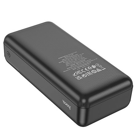Универсальный Доп. Аккумулятор 30000mAh, J72B, HOCO, выход: 2 USB (5V/2.1A), черный