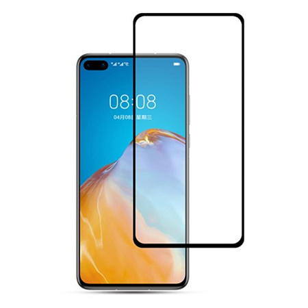 Защитное стекло на Huawei P40 , 9D, черный, X-CASE