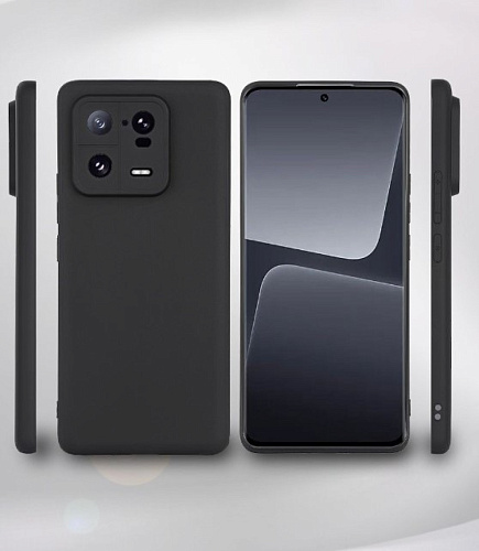 Чехол силиконовый для Xiaomi 13 Pro, с защитой камеры, X-CASE, черный