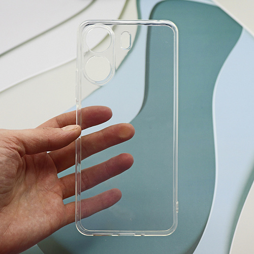 Чехол силиконовый для Xiaomi Redmi 13C (4G)/Redmi 13C (5G)/Poco C65, c защитой камеры, X-CASE, прозрачный