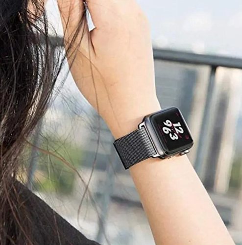 Ремешок на руку для Apple Watch 38/40/41 мм, Milanese loop, черный