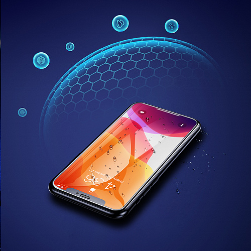 Защитное стекло на iPhone XS Max/11 Pro Max (A34), HOCO, 9D large arc dustproof glass, черное