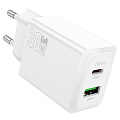 Сетевое зарядное устройство, 1 PD 30W + 1 USB 3.0 QC (N71), HOCO, белый