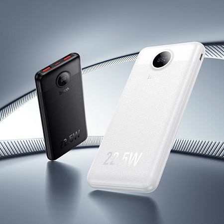 Универсальный Доп. Аккумулятор 10000mAh, J172, HOCO, выход: 1 USB (22.5), 1 PD (20W), черный