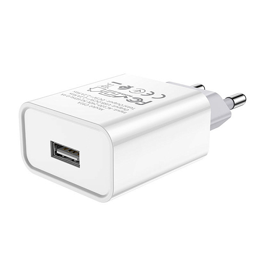 Сетевое зарядное устройство, 1 USB 2.1A (C81A), HOCO, Type-C, белый