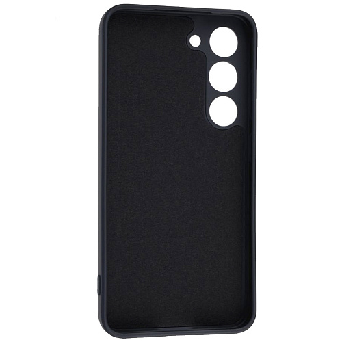Чехол силиконовый для Samsung Galaxy S23, с микрофиброй внутри, с защитой камеры, X-CASE, черный