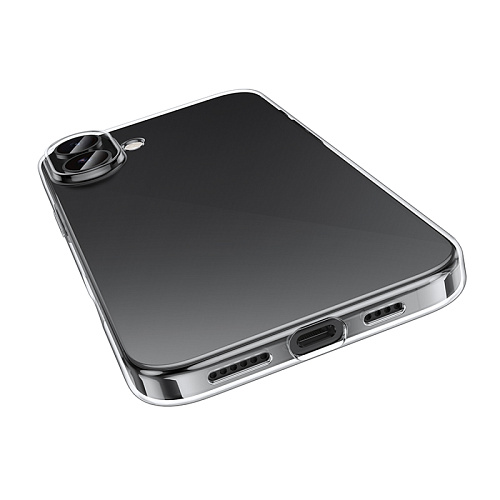 Чехол силиконовый для iPhone 16, Light series TPU, HOCO, прозрачный