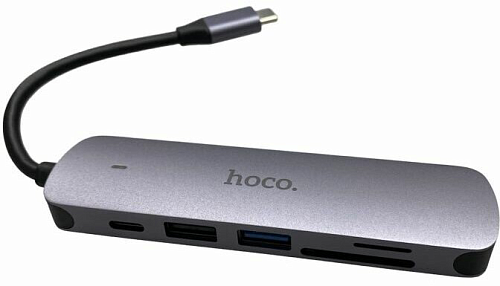 USB  (HB24) c 1 Type-C  HDMI+USB3.0+USB 2.0+MicroSD+SD+USB-C, HOCO,  