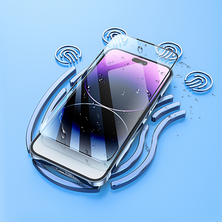 Защитное стекло для iPhone 14 Pro Max, G777, HOCO, anti-static, черное