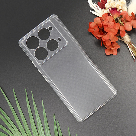 Чехол силиконовый для Infinix Note 40 Pro (4G/5G) / Note 40 Pro + (5G) / X6851, с защитой камеры, X-CASE, прозрачный