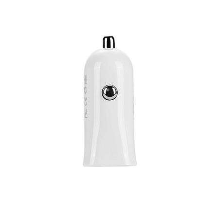 Автомобильное зарядное устройство, 2 USB 2.4A (Z12), белый