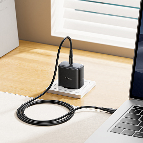 Сетевое зарядное устройство, 1 PD 65W (C159A), HOCO, Type-C to Type-C, цвет черный