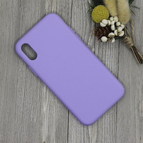Чехол - накладка для iPhone XR, Silicon Case, без лого, сиреневый