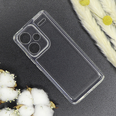 Чехол силиконовый для Xiaomi Redmi Note 13 Pro+, c защитой камеры, X-CASE, прозрачный