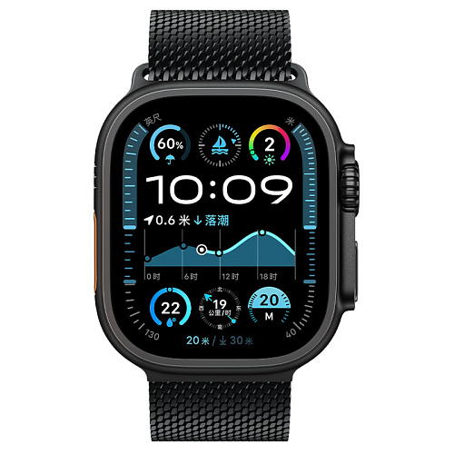 Ремешок на руку для Apple Watch 42/44/45/49 мм, HOCO, WA33, Milanese loop, застежка зонтиком, черный