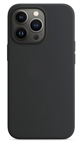Чехол - накладка для iPhone 13 Pro Max, Silicon Case, без лого, черный