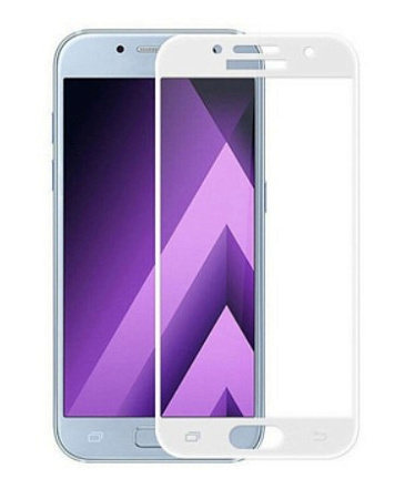 Защитное стекло на Samsung A720F, Galaxy A7 (2017), Silk Screen 2.5D, белый, X-CASE
