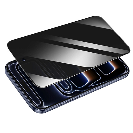Защитное стекло для iPhone 17 Pro Max, G777 Plus, HOCO, anti-static, антишпион, черное