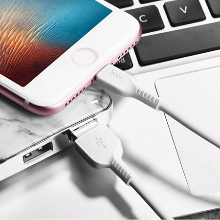 USB дата кабель Lightning, HOCO, X20, 3M, белый