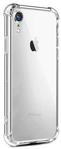 Чехол силиконовый для iPhone XR (6.1), усиленные края, с защитой камеры, X-CASE, прозрачный