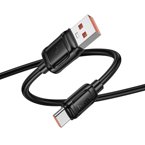 USB Кабель Type-C, HOCO, X115, 100W, 1 метр длина, цвет черный