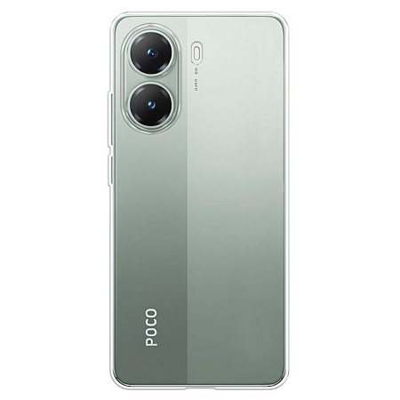 Чехол силиконовый для Xiaomi Poco X7 Pro (5G) / Turbo 4 (5G), с защитой камеры, X-CASE, прозрачный