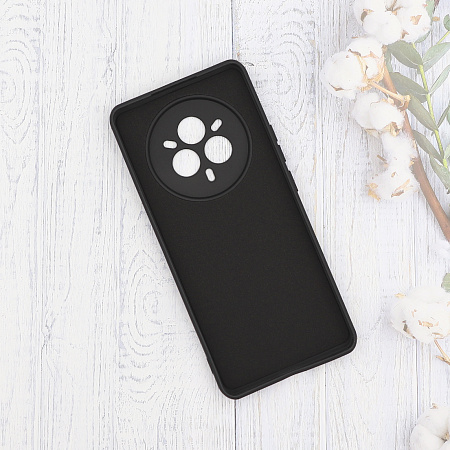 Чехол силиконовый для Realme 14 Pro (5G)/14 Pro Plus (5G), с микрофиброй внутри, с защитой камеры, X-CASE, черный