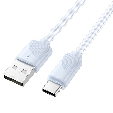 USB Кабель Type-C, HOCO, X114, длина 1 метр, ток до 3А, цвет синий