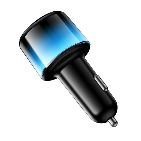 Автомобильное зарядное устройство, 2 USB 5V/2.4A + 2 PD 5V/2.4A (Z69), HOCO, с подсветкой, черный