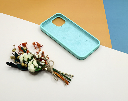 Чехол-накладка для iPhone 14, Silicon Case, без лого, бирюзовый