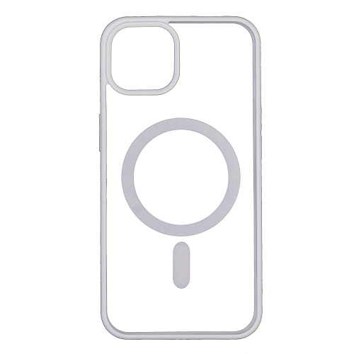 Чехол силиконовый для iPhone 14 (6.1), Магнитный (MagSafe), X-CASE, белый