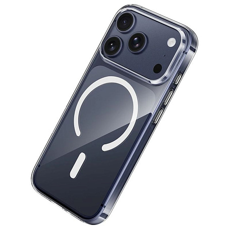 Чехол для iPhone 17 Pro Max, PC+TPU, Магнитный (MagSafe), AS4, HOCO, прозрачный