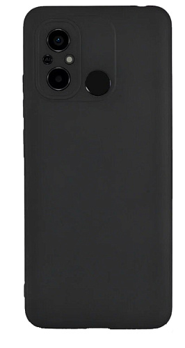Чехол силиконовый для Xiaomi Redmi 12C (4G)/Redmi 11A/Poco C55, с защитой камеры, X-CASE, черный