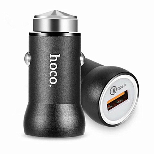 Автомобильное зарядное устройство, 2 USB 2.1A (Z4), HOCO, черный