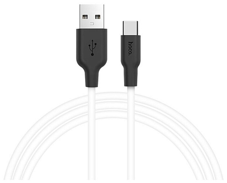 USB Кабель Type-C, HOCO, X21 Plus, силиконовый, черно-белый