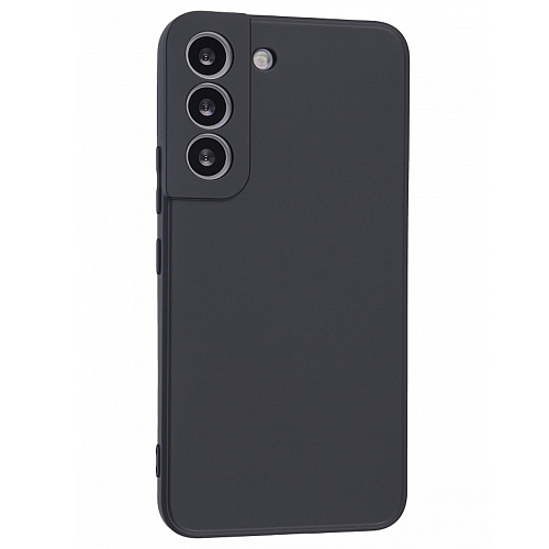 Чехол силиконовый для Samsung Galaxy S22, с микрофиброй внутри, с защитой камеры, X-CASE, черный