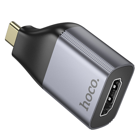 HDMI переходник на Type-C, UA33, HOCO, металлический серый