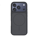Чехол-накладка для iPhone 17 Pro, Silicon Case, магнитный (MagSafe), с дизайном, без лого, X-CASE, угольно-серый