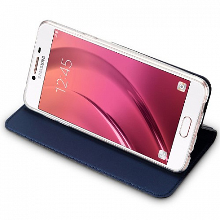 Чехол-книжка для Samsung A720F, Galaxy A7 (2017), DU DU, боковой, синий