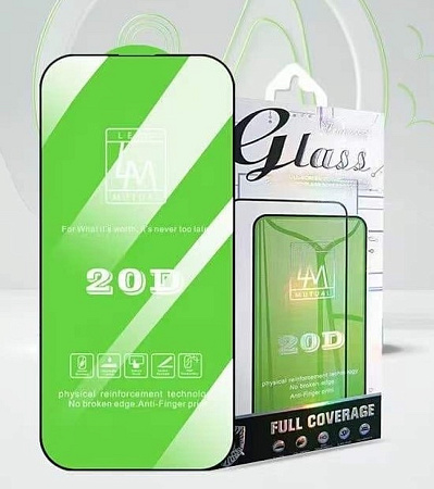 Защитное стекло на iPhone 14 Pro (6.1), 20D, черное, X-CASE