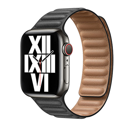 Ремешок на руку для Apple Watch 44/45/46/49 мм, HOCO, WA23, под кожу магнитный, черный