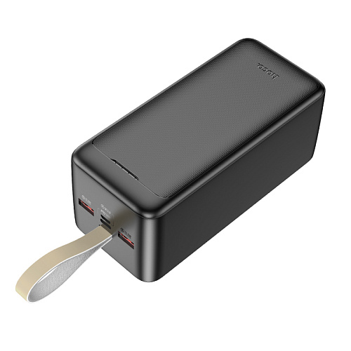 Универсальный Доп. Аккумулятор 50000mAh, J111D, HOCO, выход: 2 USB (22.5W)+1 PD (30W), черный