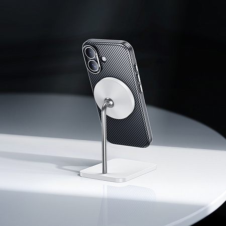 Чехол для iPhone 17, карбон, Магнитный (MagSafe), AS13, HOCO, черный