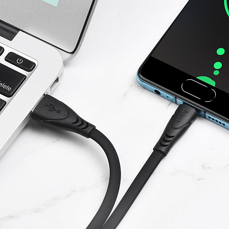 USB Кабель Micro, HOCO, X42, силиконовый, черный