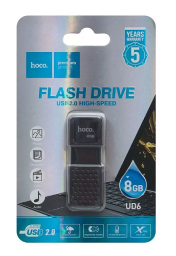 USB Flash Drive 8GB (UD6) Скорость записи 6-10MB/S, Скорость чтения 10-30MB/S