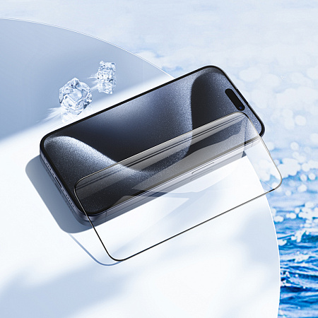 Защитное стекло для iPhone 15 Pro, A777, HOCO, HD, рамка черная