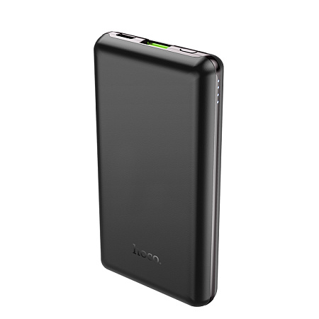 Универсальный Доп. Аккумулятор 10000mAh, Q7, HOCO, выход 1 USB (18W), 1 PD (20W), вход Type-C, черный