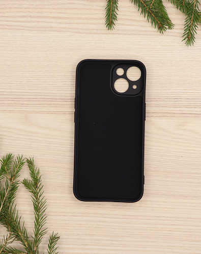 Чехол силиконовый для iPhone 14 (6.1), с карманом для карты, с защитой камеры, X-CASE, черный