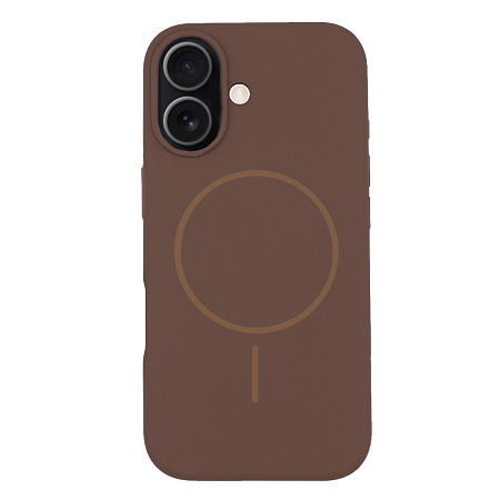 Чехол-накладка для iPhone 17, Silicon Case, магнитный (MagSafe), без лого, X-CASE, коричневый